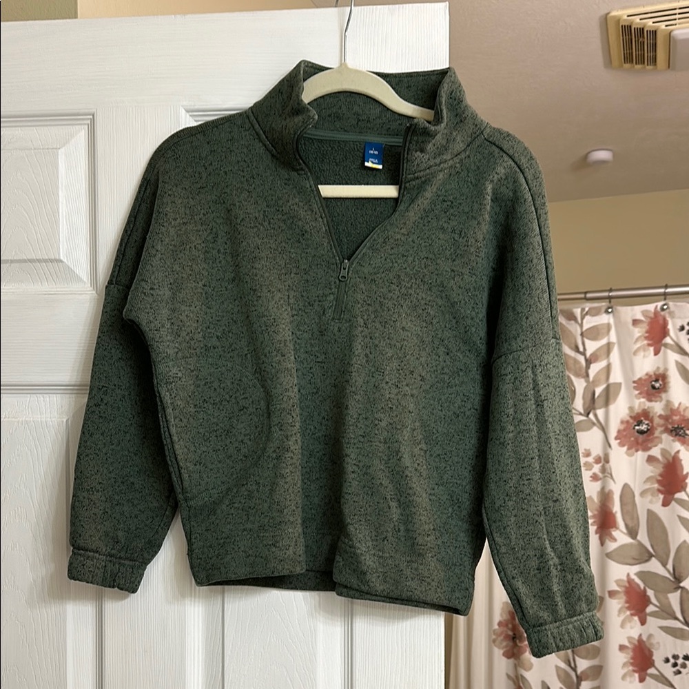 Old Navy Green Kids Quarter-Zip Pullover
